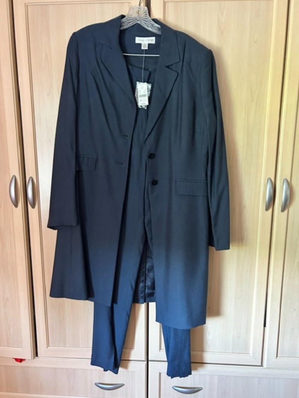 EUC - Casual Corner Navy Blue Pantsuit Set Size 10/8 NWT Double Breasted